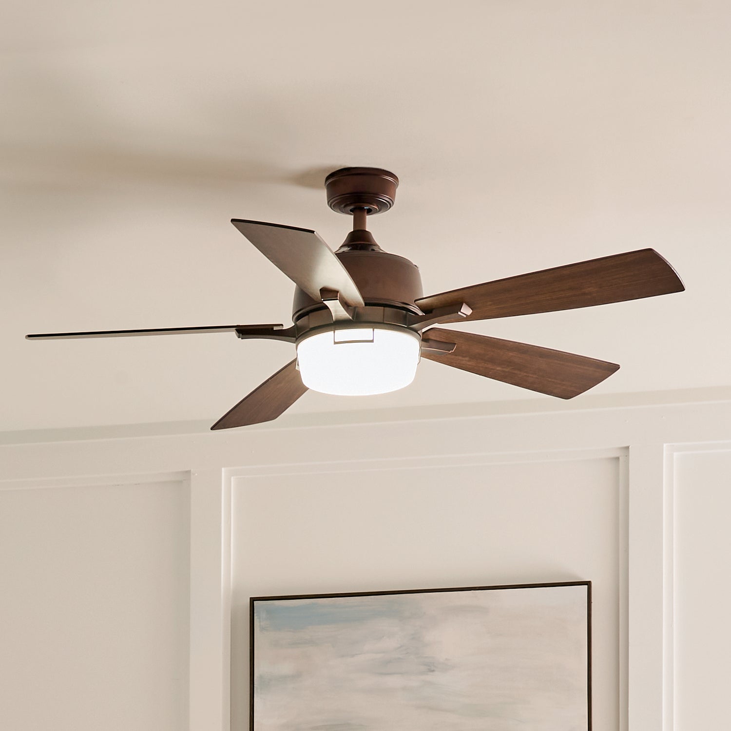 Kichler - 300457OBB - 52"Ceiling Fan - Leeds - Oil Brushed Bronze