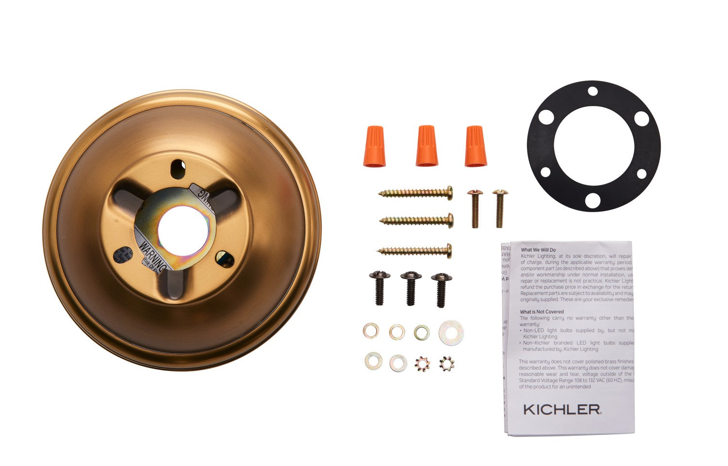 Kichler - 337008BAB - Flush Mount Kit - Accessory - Burnished Antique Brass