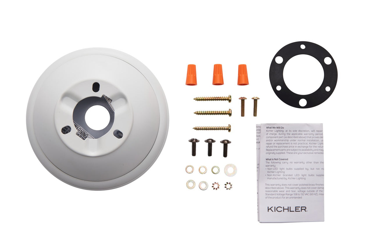 Kichler - 337008MWH - Flush Mount Kit - Accessory - Matte White