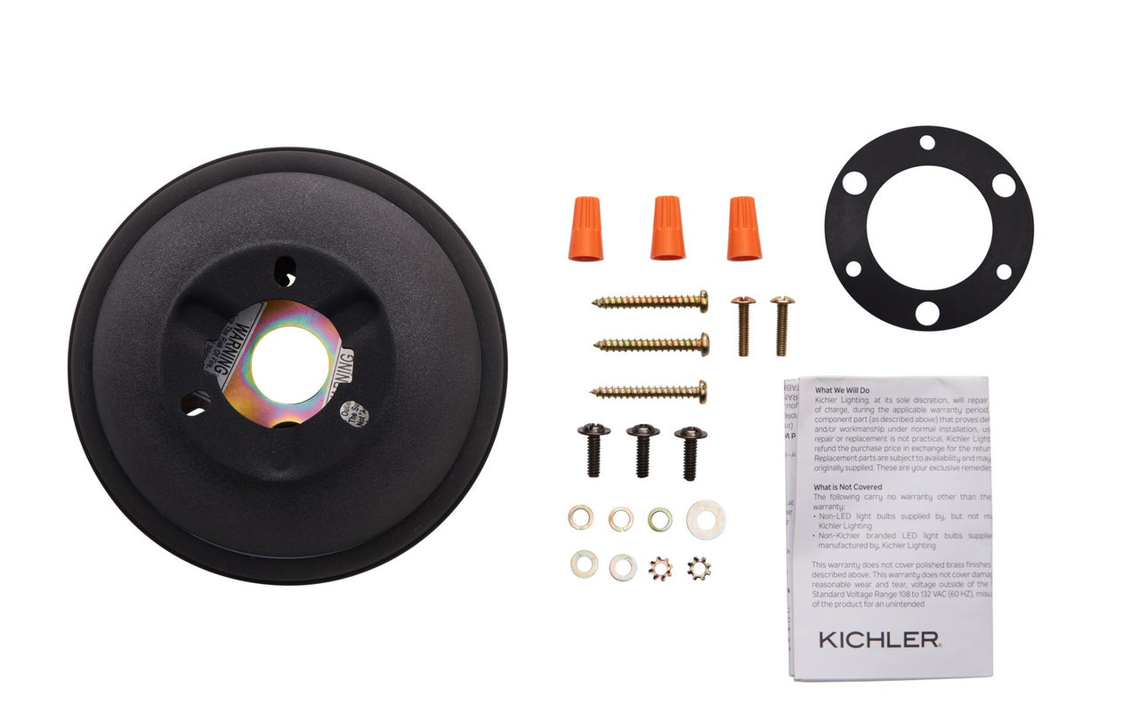 Kichler - 337008WZC - Flush Mount Kit - Accessory - Weathered Zinc