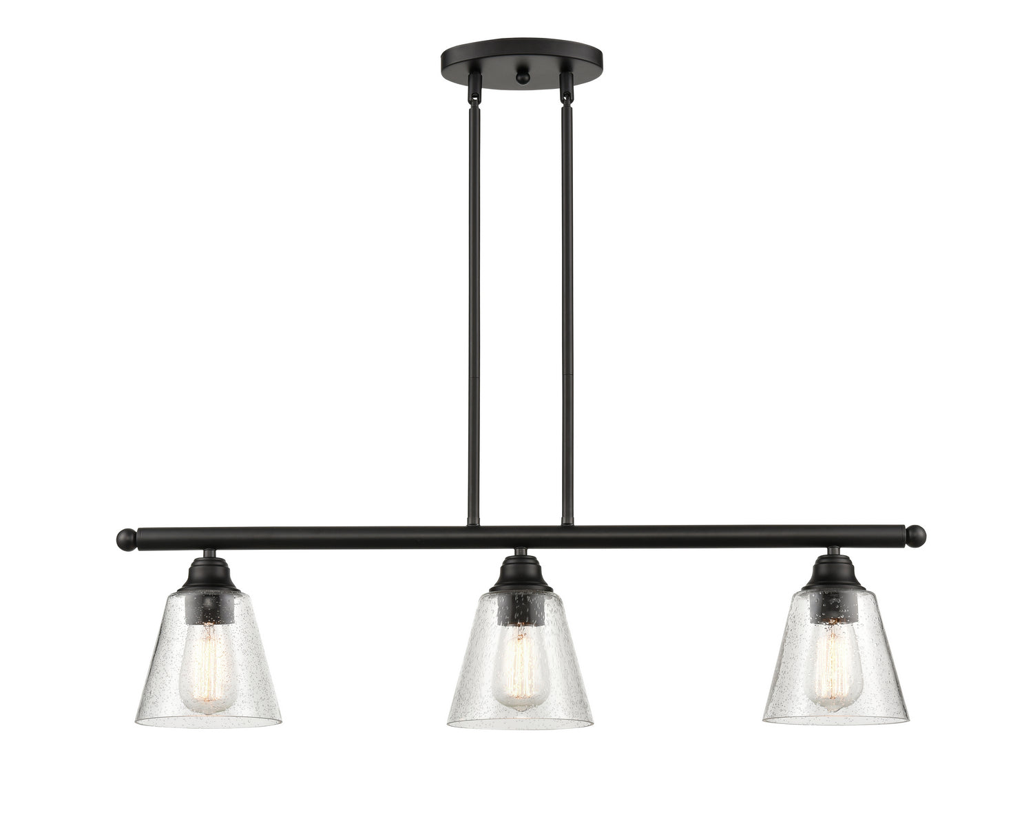 Innovations - 616-3I-BK-G454 - Three Light Island Pendant - Auralume - Matte Black