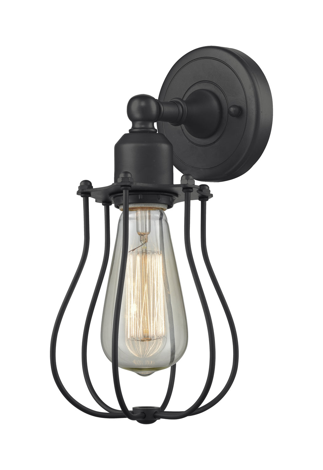 Innovations - 900-1W-BK-CE513-BK - One Light Wall Sconce - Austere - Matte Black