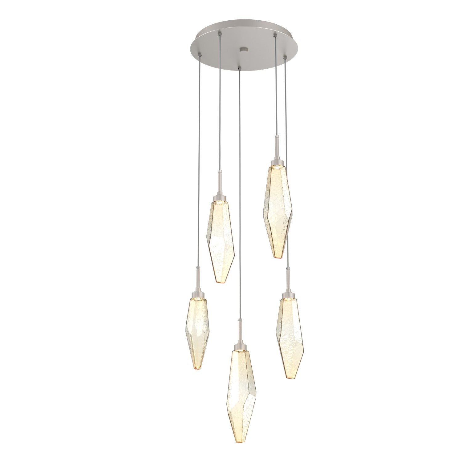 Hammerton Studio - CHB0050-05-BS-CA-C01-L1 - LED Pendant - Rock Crystal - Beige Silver