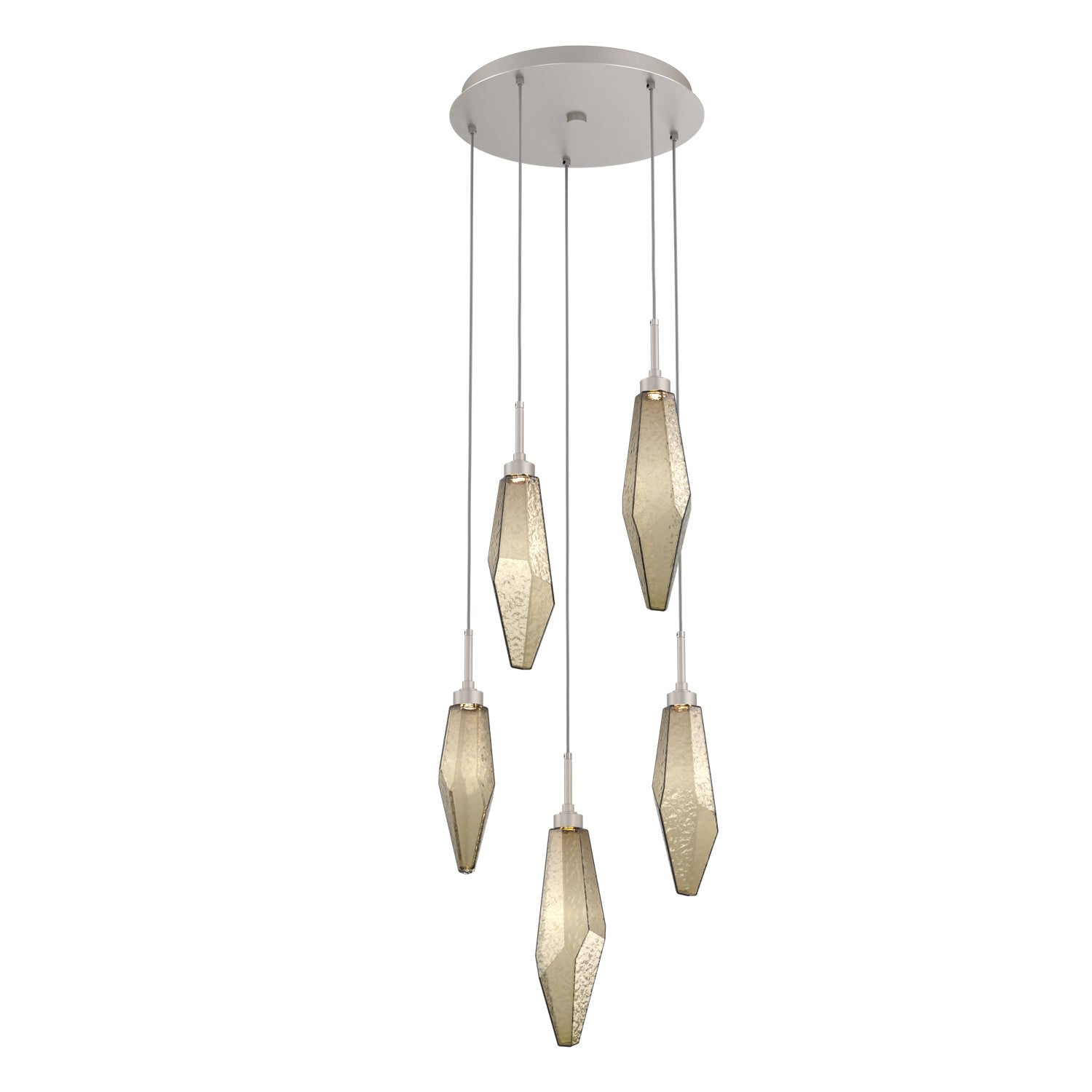 Hammerton Studio - CHB0050-05-BS-CB-C01-L1 - LED Pendant - Rock Crystal - Beige Silver