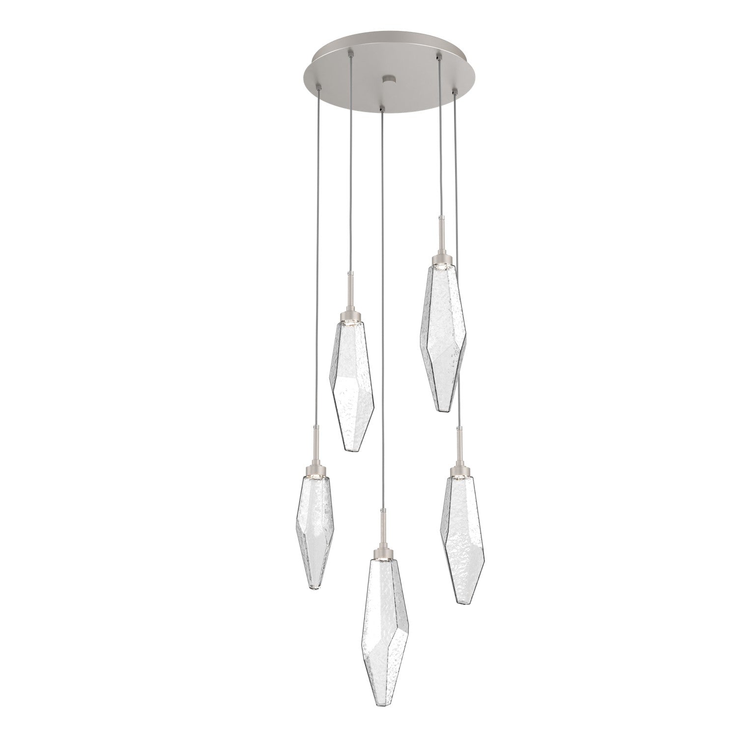 Hammerton Studio - CHB0050-05-BS-CC-C01-L1 - LED Pendant - Rock Crystal - Beige Silver