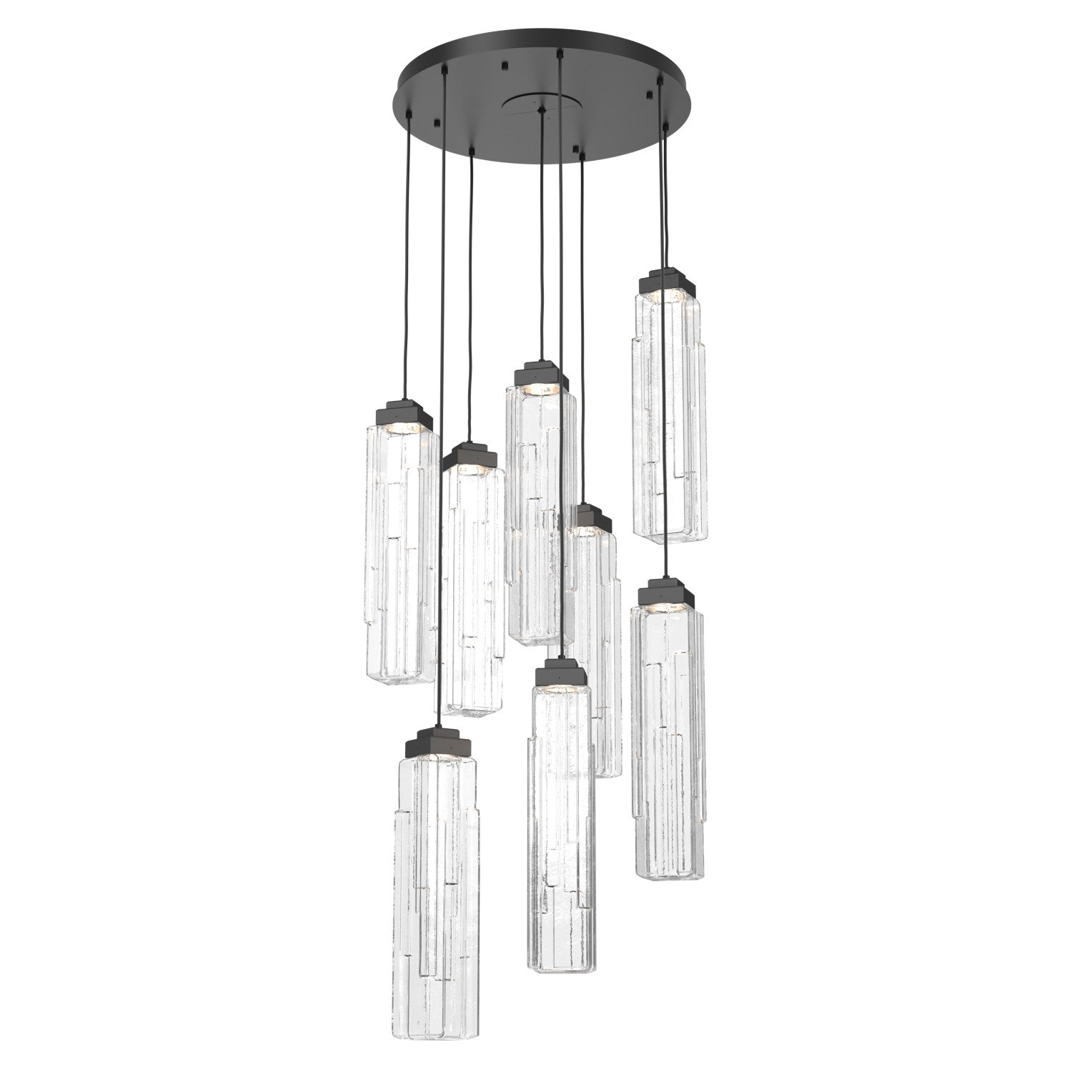 Hammerton Studio - CHB0056-08-MB-LC-C01-L1 - LED Pendant - Ledgestone - Matte Black