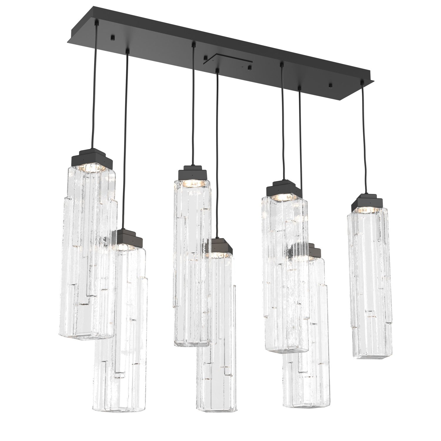 Hammerton Studio - PLB0056-07-MB-LC-C01-L1 - LED Pendant - Ledgestone - Matte Black