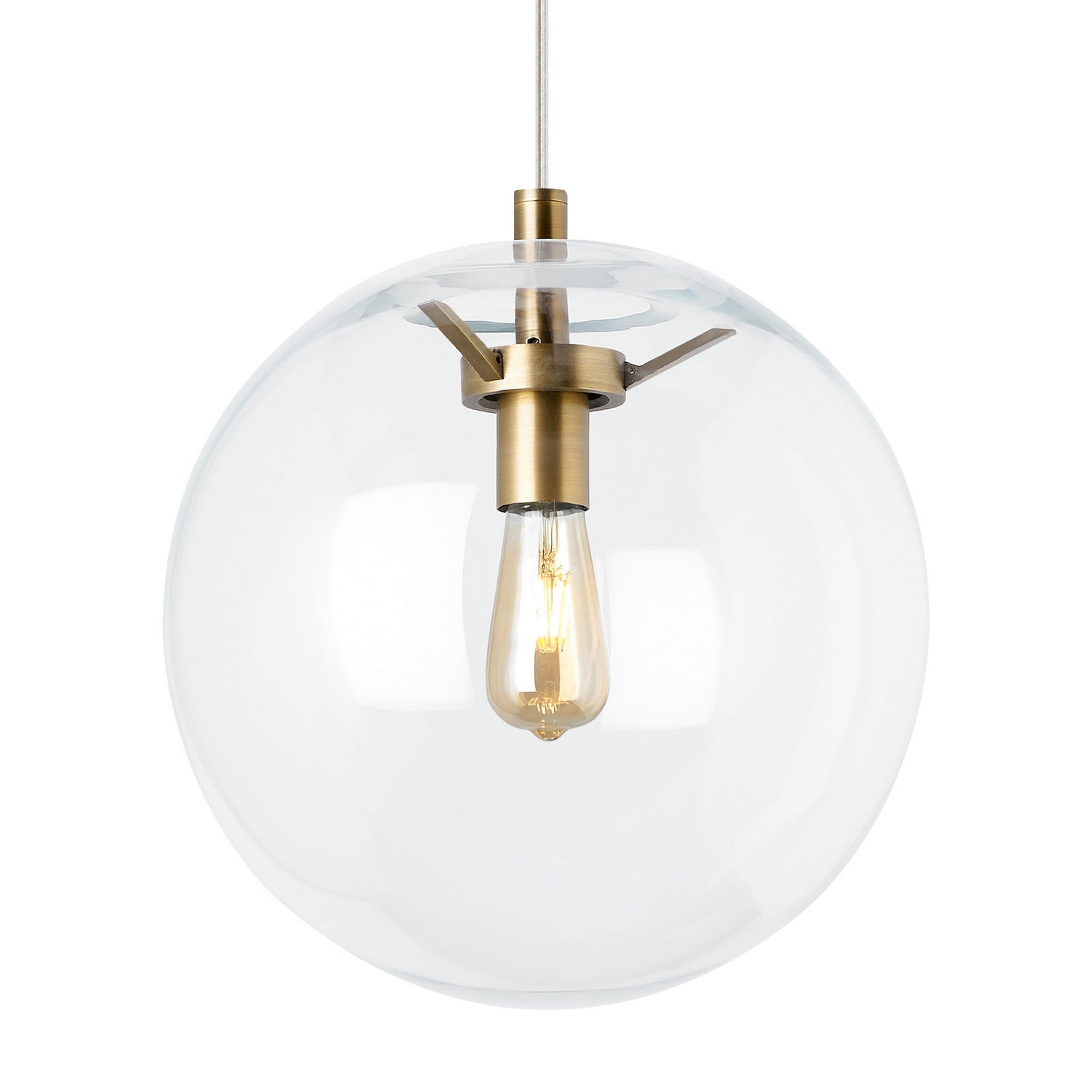 Visual Comfort Modern - 700TDPLNPCR-LED927 - LED Pendant - Palona - Aged Brass