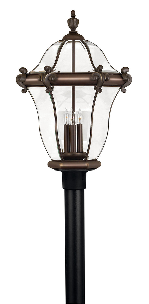 Hinkley - 2447CB - LED Post Top or Pier Mount Lantern - San Clemente - Copper Bronze