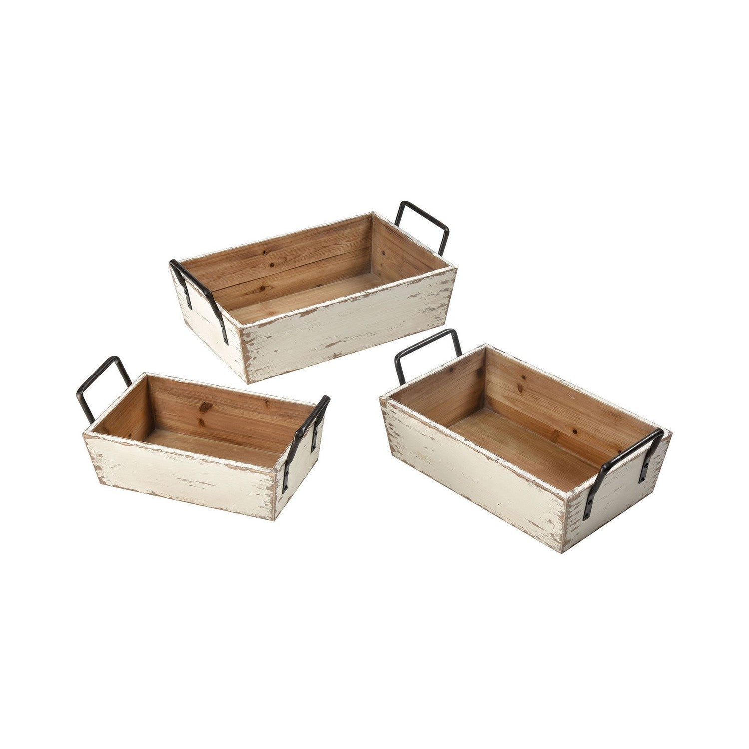 ELK Home - 639623 - Set of 3 Bins - Hudgens - Antique White