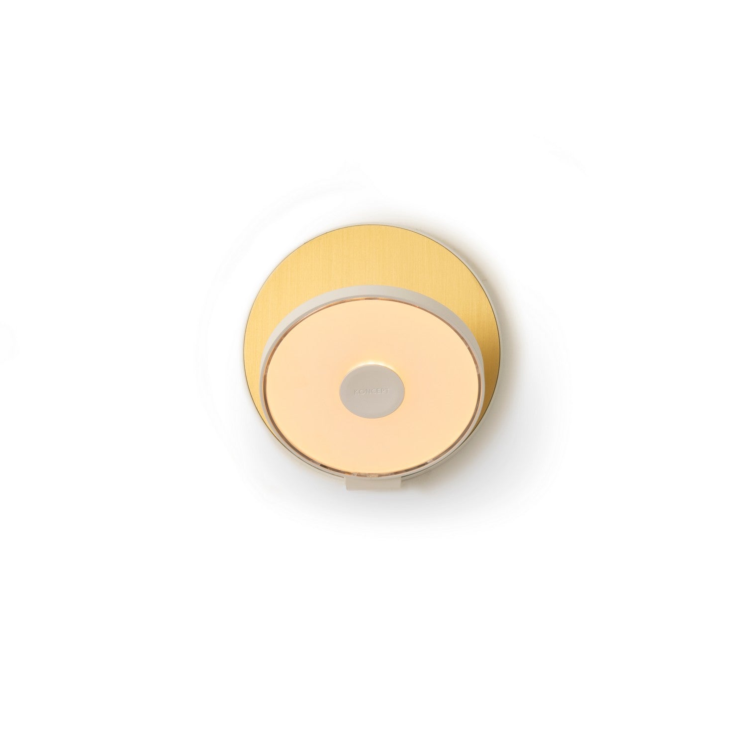 Koncept - GRW-S-MWT-BRS-HW - LED Wall Sconce - Gravy - Matte White, Brushed Brass