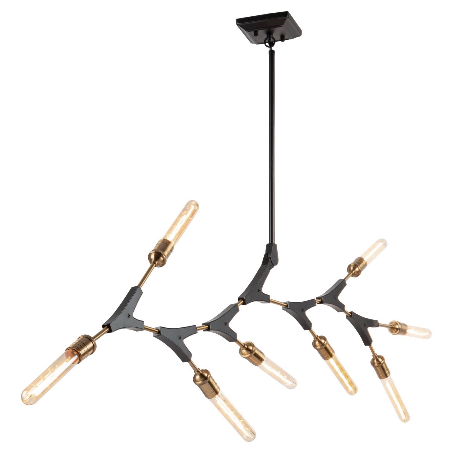 Artcraft - AC11538 - Eight Light Chandelier - Filiali - Black & Harvest Brass