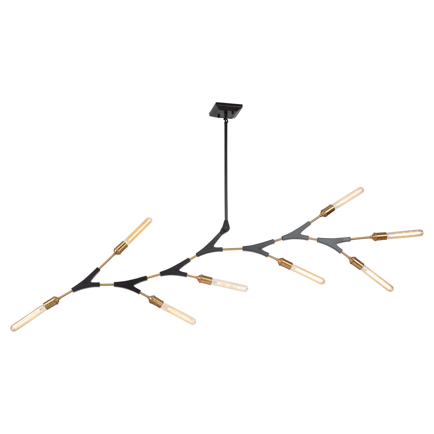 Artcraft - AC11538 - Eight Light Chandelier - Filiali - Black & Harvest Brass