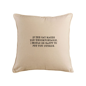 ELK Home - PLW020 - Pillow - If the Cat Makes You Uncomfortable - White