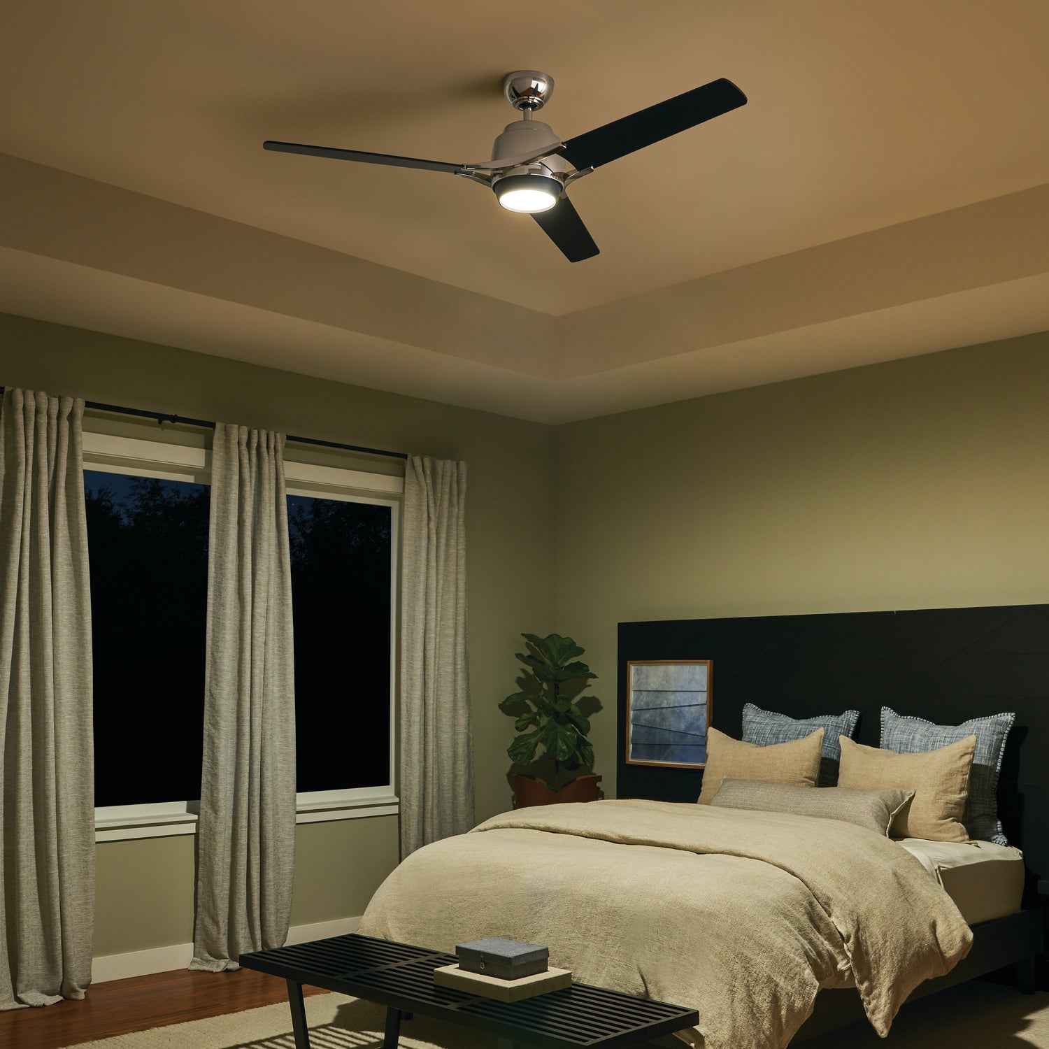 Kichler - 300060PN - 60"Ceiling Fan - Zeus - Polished Nickel