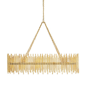 Arteriors - 84038 - Ten Light Chandelier - Prescott - Gold Leaf