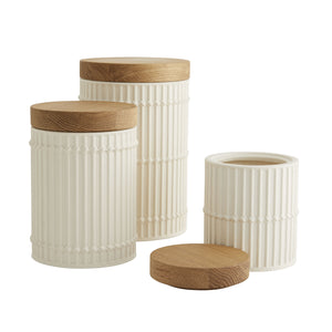 Arteriors - DW1000 - Canister, set of 3 - Palm - Matte Ivory