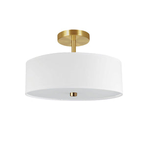 Dainolite Ltd - 571-143SF-AGB-WH - Three Light Semi-Flush Mount - Everly - White