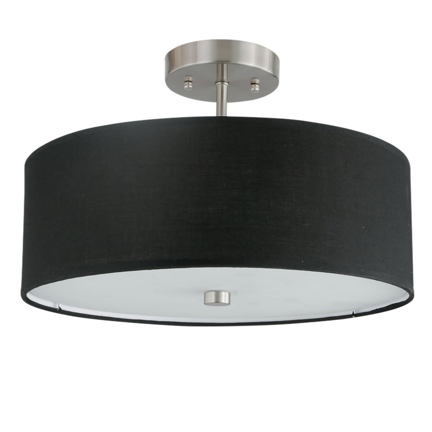 Dainolite Ltd - 571-143SF-SC-BK - Three Light Semi-Flush Mount - Everly - Black