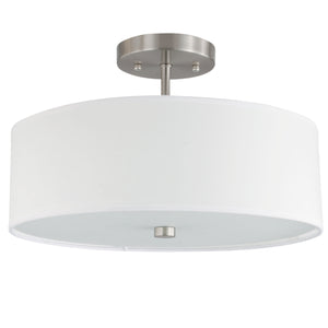 Dainolite Ltd - 571-143SF-SC-WH - Three Light Semi-Flush Mount - Everly - White