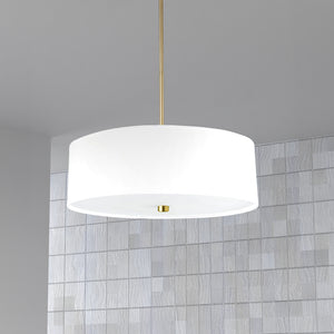 Dainolite Ltd - 571-204P-AGB-WH - Four Light Pendant - Everly - White