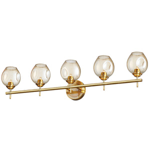 Dainolite Ltd - ABI-365W-VB - Five Light Vanity - Abii - Vintage Bronze