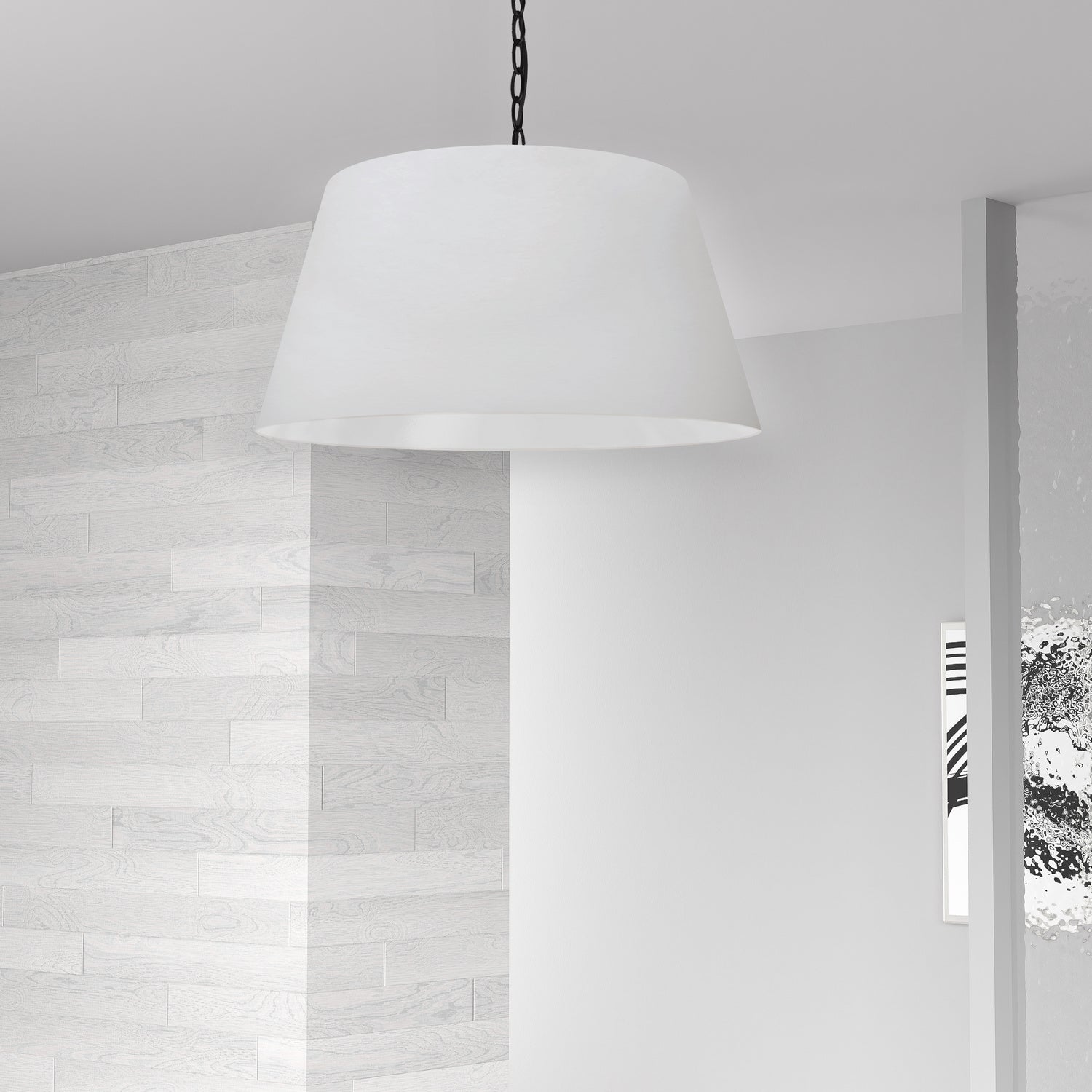 Dainolite Ltd - BRY-M-BK-790 - One Light Pendant - Brynn - White