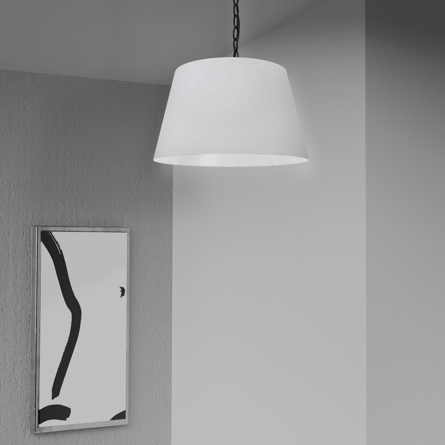 Dainolite Ltd - BRY-S-BK-790 - One Light Pendant - Brynn - White