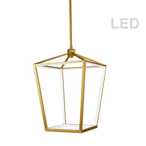 Dainolite Ltd - CAG-2046C-AGB - LED Pendant - Cage - Aged Brass