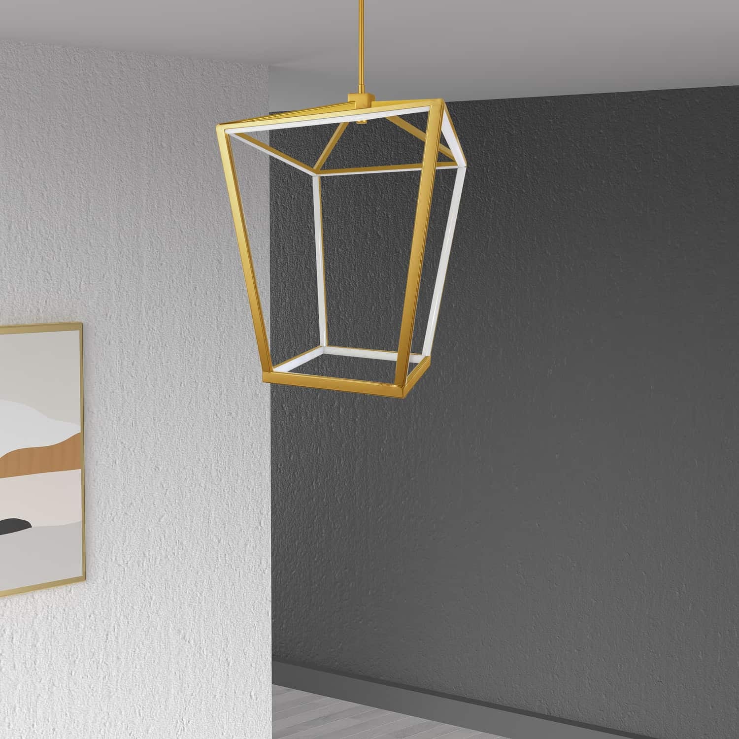 Dainolite Ltd - CAG-2664C-AGB - LED Pendant - Cage - Aged Brass