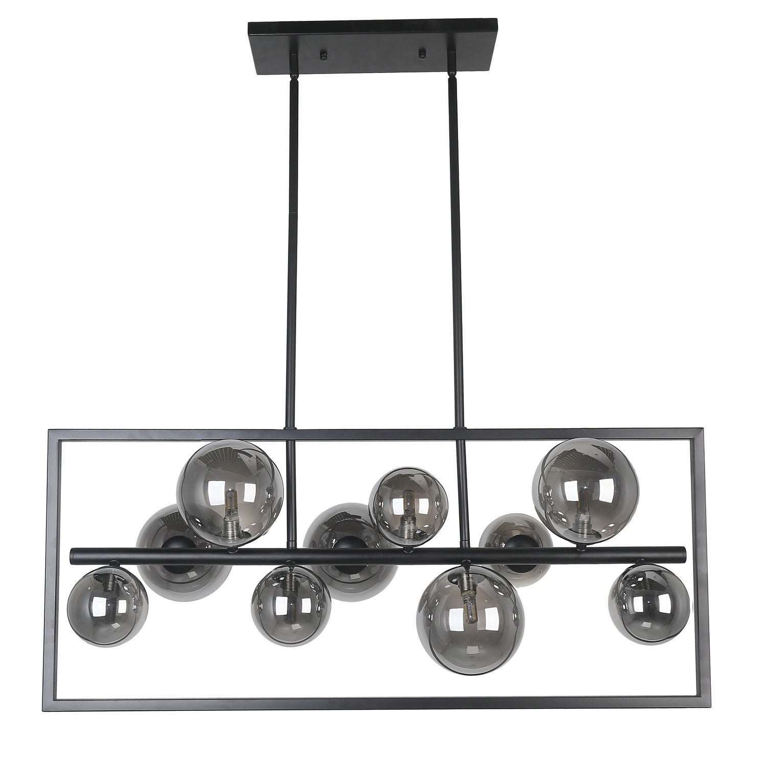 Dainolite Ltd - GLA-3310HP-MB - Ten Light Pendant - Glasgow - Black