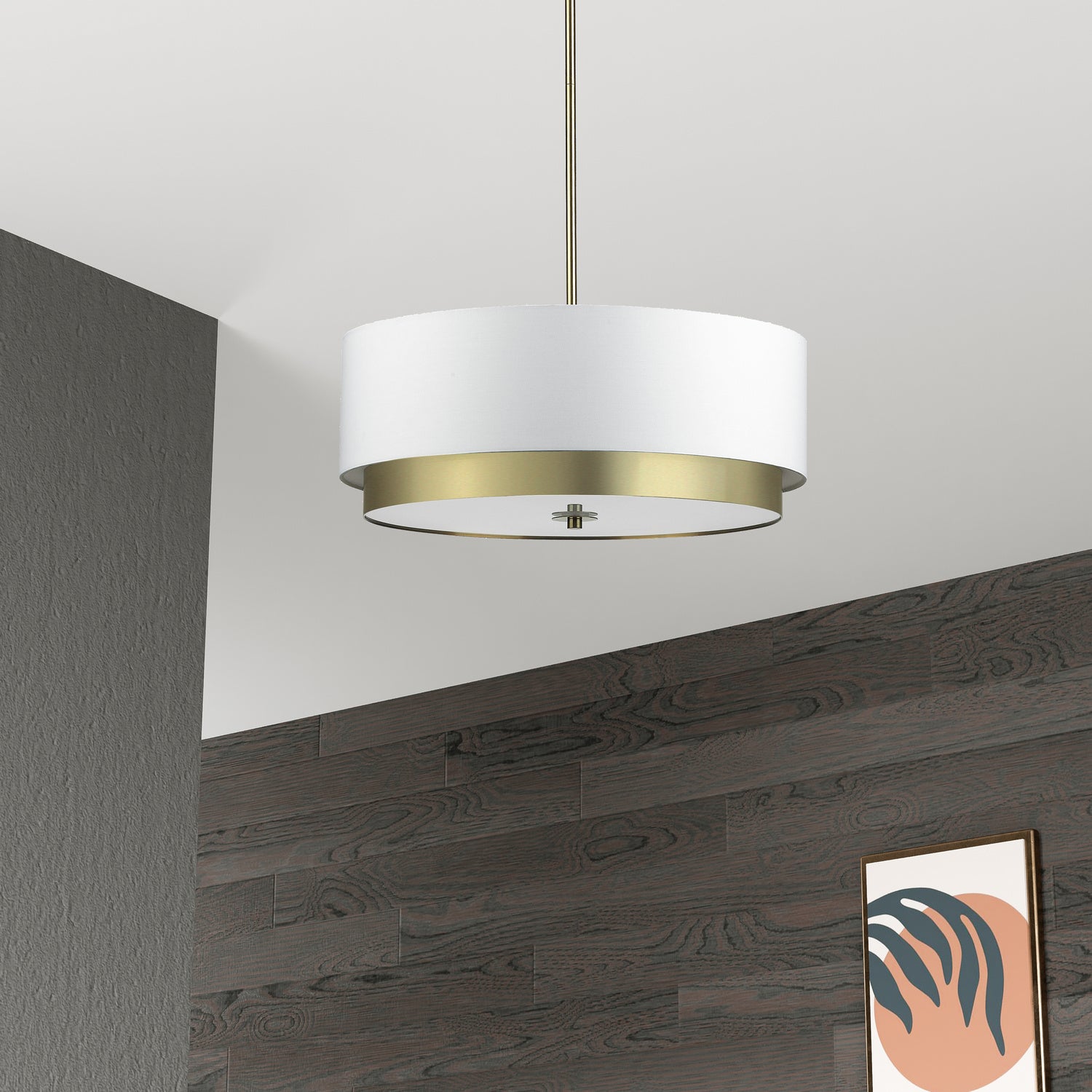 Dainolite Ltd - LAR-204LP-AGB - Four Light Pendant - Larkin - White