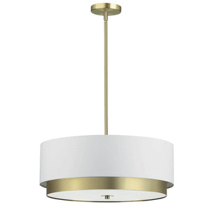 Dainolite Ltd - LAR-204LP-AGB - Four Light Pendant - Larkin - White