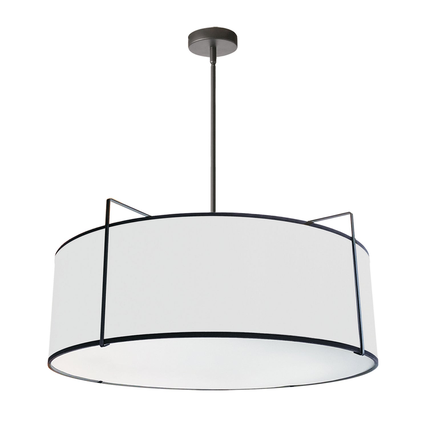 Dainolite Ltd - TRA-244P-BK-WH - Four Light Pendant - Trapezoid - Black