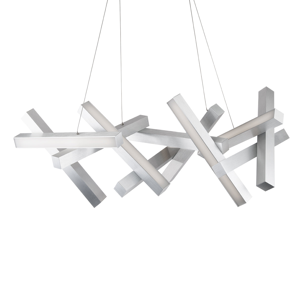 Modern Forms - PD-64848-AL - LED Linear Pendant - Chaos - Brushed Aluminum