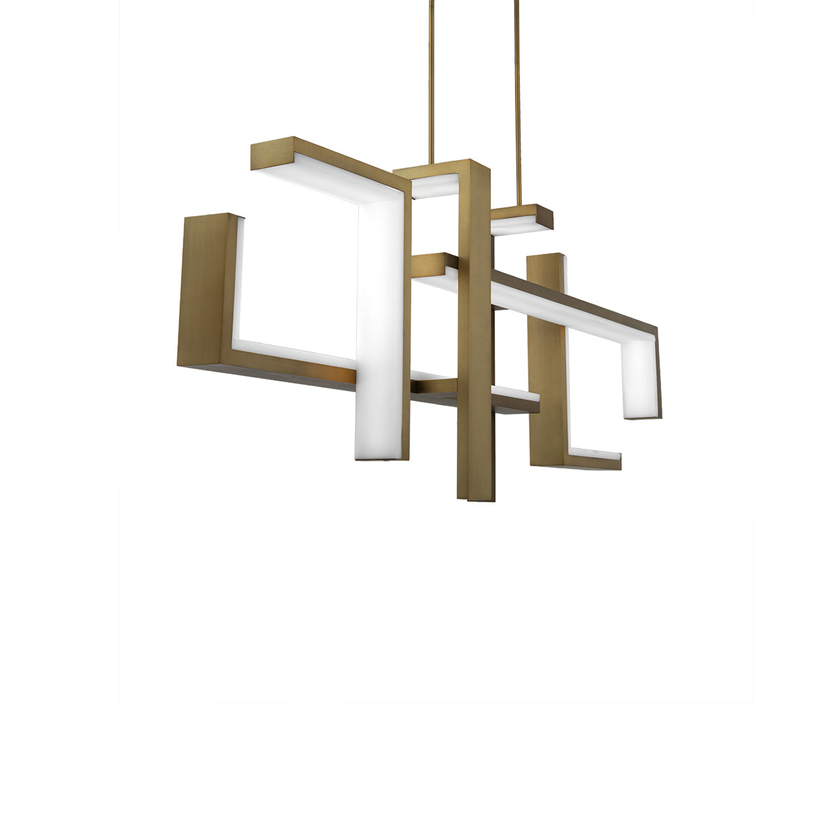 Modern Forms - PD-80056-AB - LED Linear Pendant - Jackal - Aged Brass