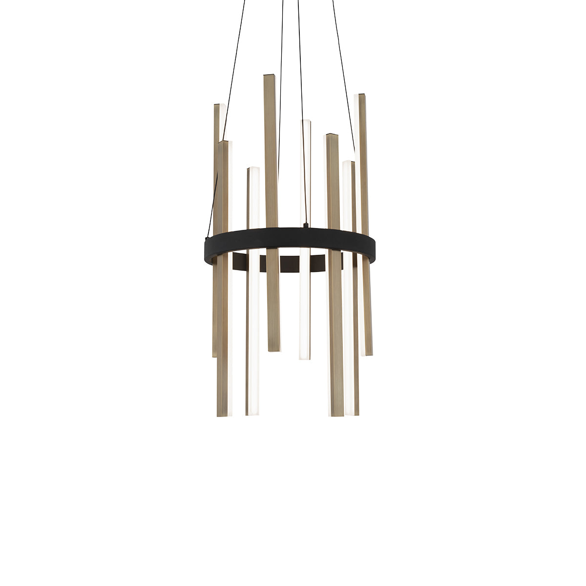 Modern Forms - PD-87914-BK/AB - LED Pendant - Harmonix - Black & Aged Brass