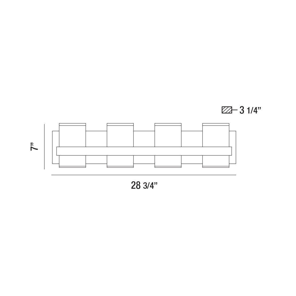 Eurofase - 35656-012 - CAMBRIDGE-VAN-4LT-CHR-WH - CAMBRIDGE - Chrome