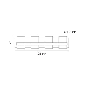 Eurofase - 35656-012 - CAMBRIDGE-VAN-4LT-CHR-WH - CAMBRIDGE - Chrome