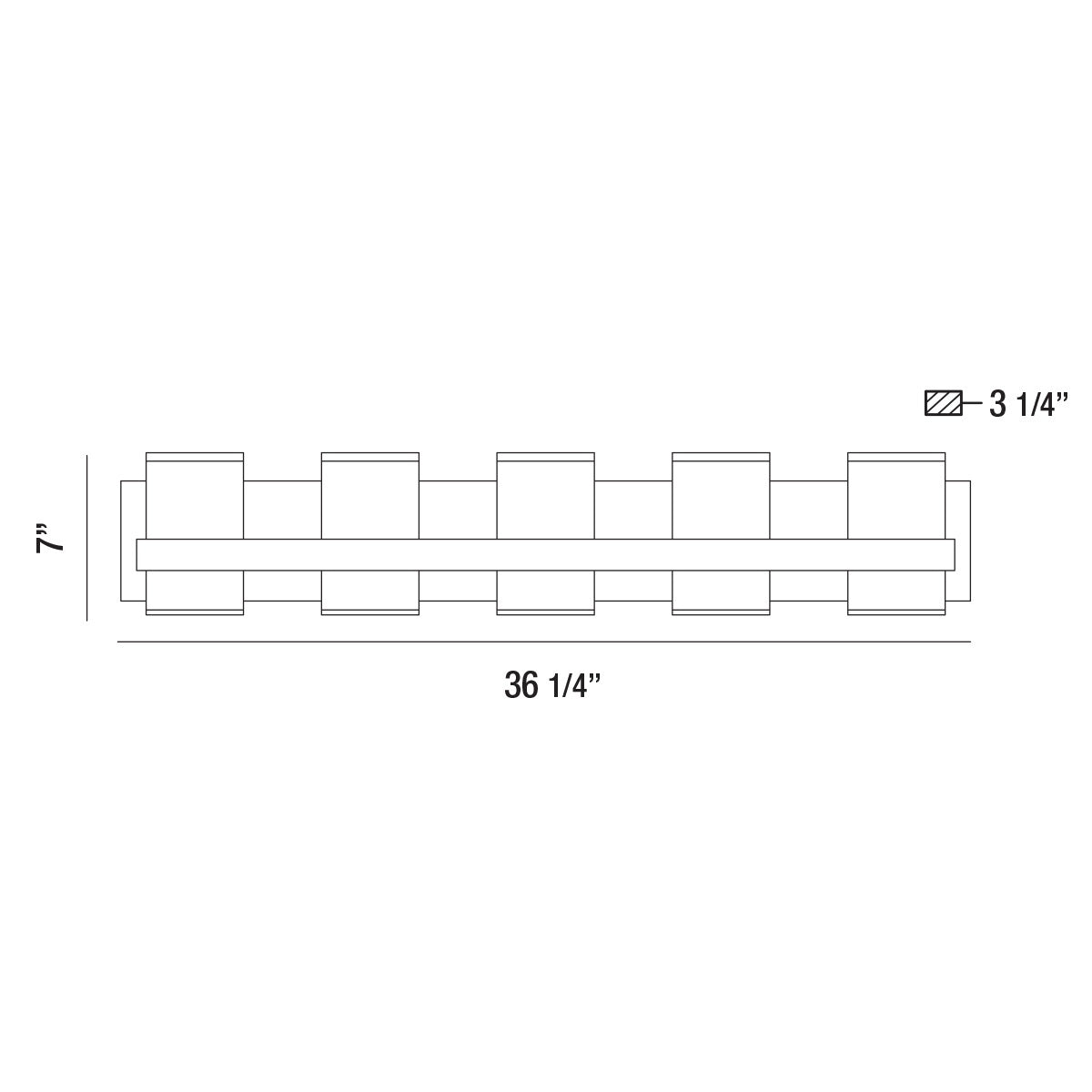 Eurofase - 35657-019 - CAMBRIDGE-VAN-5LT-CHR-WH - CAMBRIDGE - Chrome