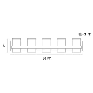 Eurofase - 35657-019 - CAMBRIDGE-VAN-5LT-CHR-WH - CAMBRIDGE - Chrome