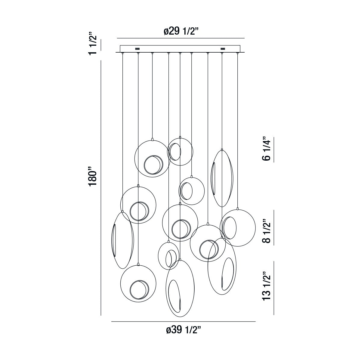 Eurofase - 35910-015 - LED Chandelier - Arlington - Blackened Chrome