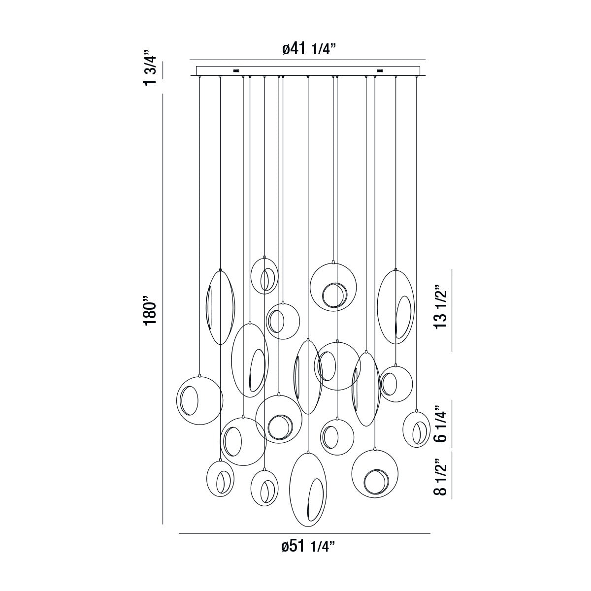 Eurofase - 35911-012 - LED Chandelier - Arlington - Blackened Chrome