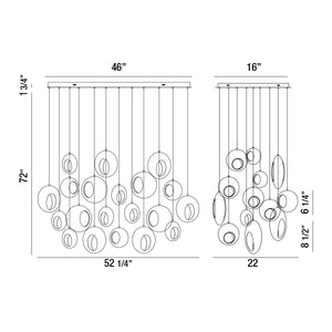 Eurofase - 35912-019 - ARLINGTON-CHD-20LT-52IN-BK-GD - ARLINGTON - Chrome Black