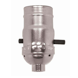 Satco - 80-1001 - On-Off Push Thru Socket - Nickel