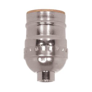 Satco - 80-1011 - Short Keyless Socket - Nickel