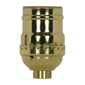 Satco - 80-1028 - Short Keyless Socket - Polished Brass
