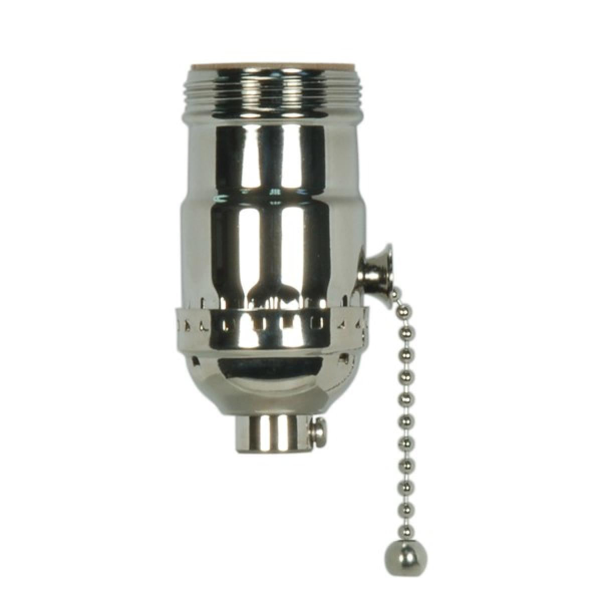 Satco - 80-1037 - On-Off Pull Chain Socket - Polished Nickel