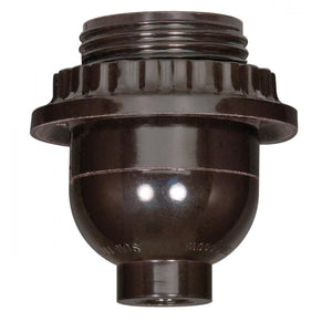 Satco - 80-1072 - Short Keyless With Full Uno Thread And Ring - Black