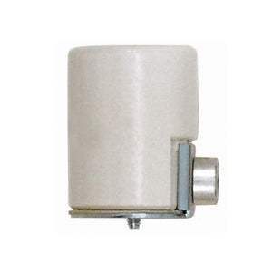 Satco - 80-1083 - Porcelain Socket With Side Outlet And Bushing - Glazed